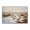 Stupell Industries Swan Family Traditional Pond Framed Giclee Wall Art Design by Petal Prints Design